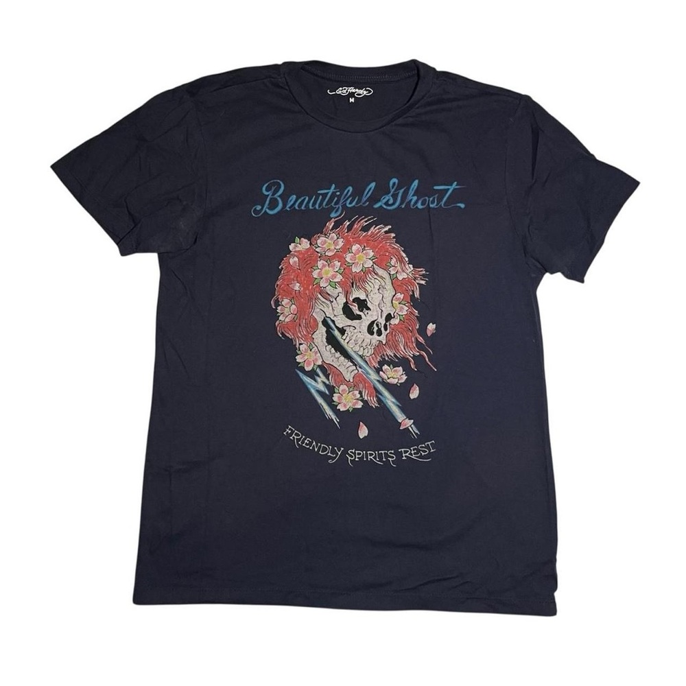 Ed Hardy navy blue skull tee
